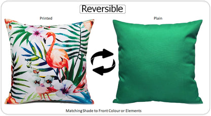 Flamingo Pattern Waterproof Outdoor & Indoor Cushions Hollowfibre Filled Weather-Resistant Decorative Patio Garden Cushions by OLIVIA ROCCO