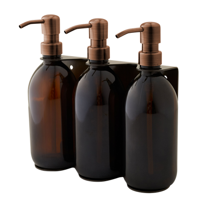 Gold Triple Wall Mounted Soap Dispenser