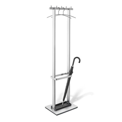 Zack Vestor Brushed Stainless Steel Coat Rack 50684