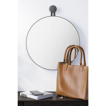 Zack Morma Black Wall Mirror, ø 50 cm, 50640