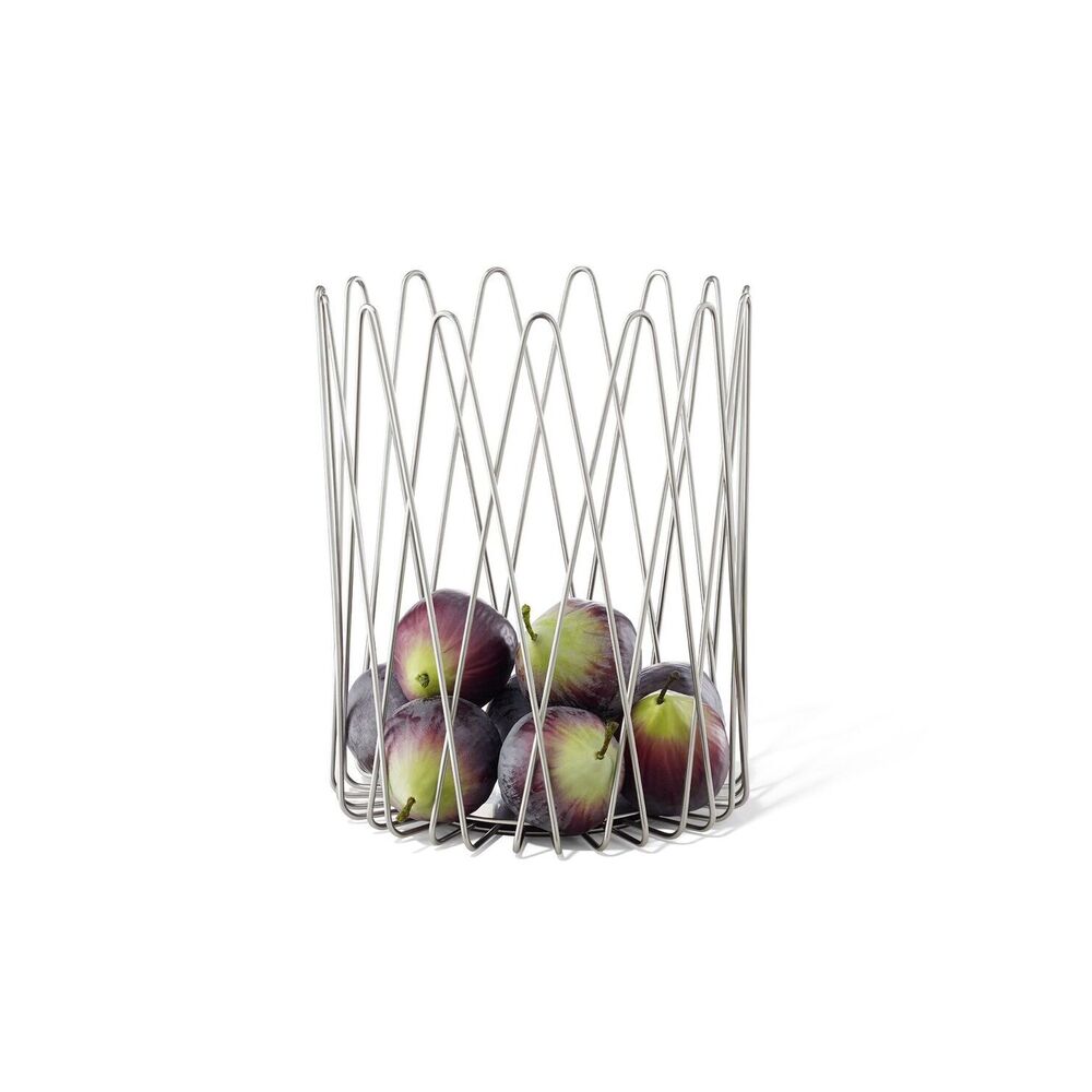 Zack Bivio Brushed Stainless Steel Fruit Basket 30655