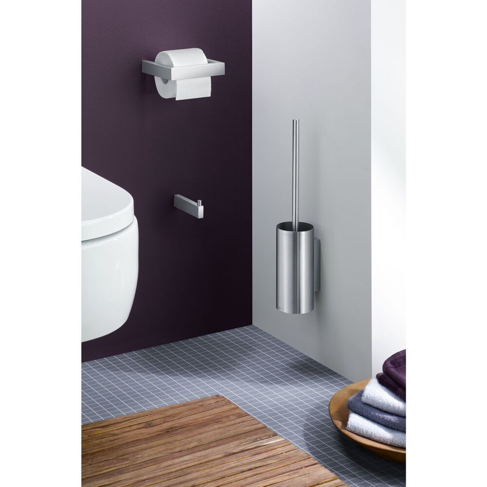 Zack Linea Brushed Stainless Steel Toilet Roll Holder 40386