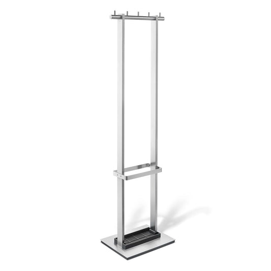 Zack Vestor Brushed Stainless Steel Coat Rack 50684