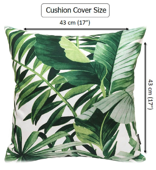 Jamil Green Outdoor Waterproof Cushions 43 x 43 cm Comfortable Durable Water-Resistant for Patio Garden Travel Beach by OLIVIA ROCCO