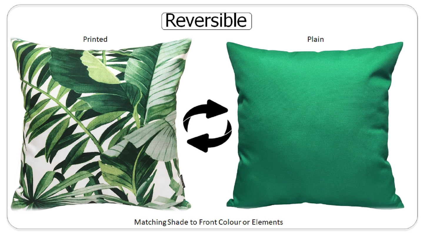 Jamil Green Outdoor Waterproof Cushions 43 x 43 cm Comfortable Durable Water-Resistant for Patio Garden Travel Beach by OLIVIA ROCCO