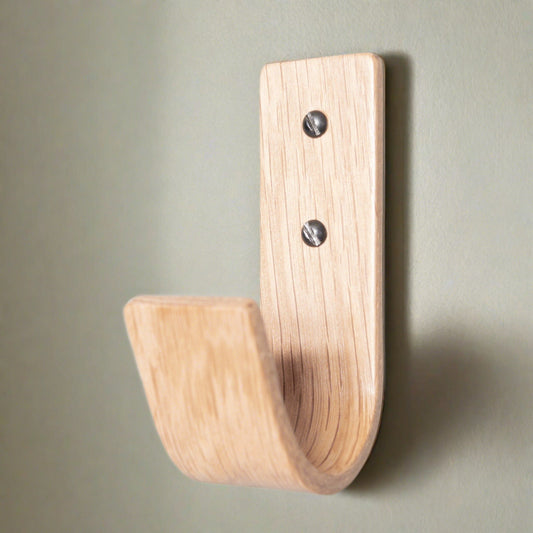 Oak Wall Hooks | Heavy Duty Hardwood Coat Hooks | Monaco Collection | UK Made