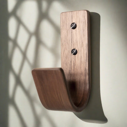 Walnut Wall Hooks | Heavy Duty Hardwood Coat Hooks | Monaco Collection | UK Made