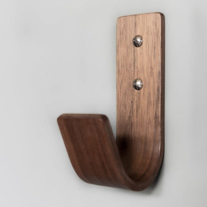 Walnut Wall Hooks | Heavy Duty Hardwood Coat Hooks | Monaco Collection | UK Made