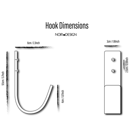 Walnut Wall Hooks | Heavy Duty Hardwood Coat Hooks | Monaco Collection | UK Made