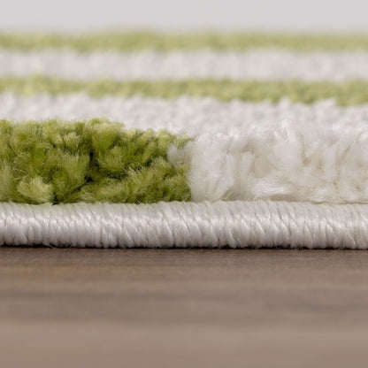 Joli Wave Green & White Rug