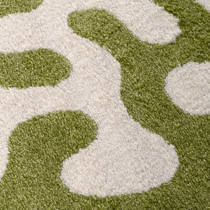 Joli Doodle Green & White Rug