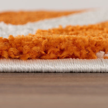 Joli Checkered Orange & White Rug