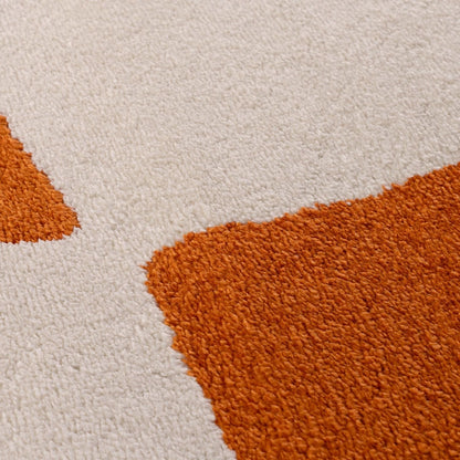 Joli Checkered Orange & White Rug
