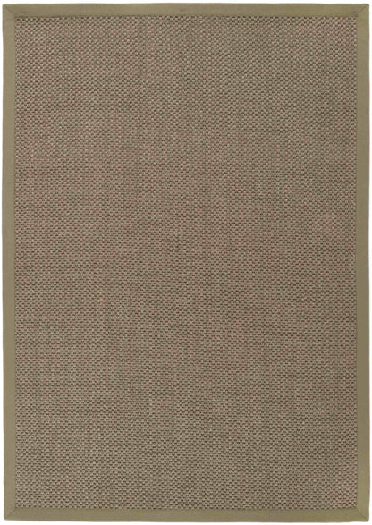 Bordered Sage Green Non-Slip Sisal Rug