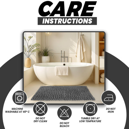 Jumbo Loop Bath Mat Non Slip Water Absorbent Rug for Shower & Toilet Large Size Floor Mats by OLIVIA ROCCO