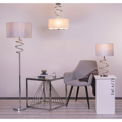 Pagazzi Kasi Spiral Floor Lamp Polished Chrome 158 cm