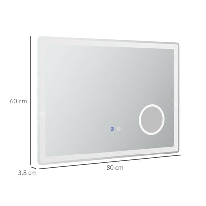 🪞 Kleankin LED Bathroom Mirror with Lights ✨ Illuminated Wall Mount