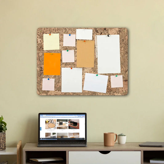 Large Twist Black Cork Notice Board | 60 x 45cm
