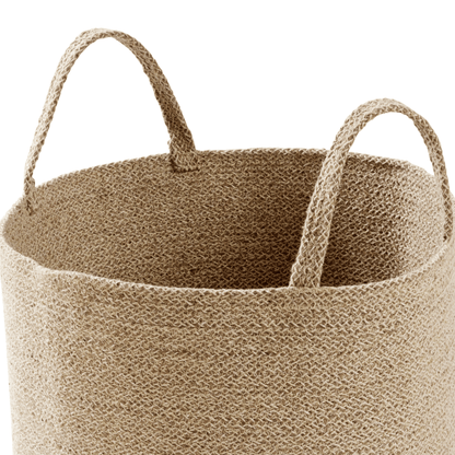 Large Woven Cotton Laundry Basket with Handles Durable Rope Storage Bin for Clothes Toys Household Items Versatile Organizer in Black Grey Natural OLIVIA ROCCO