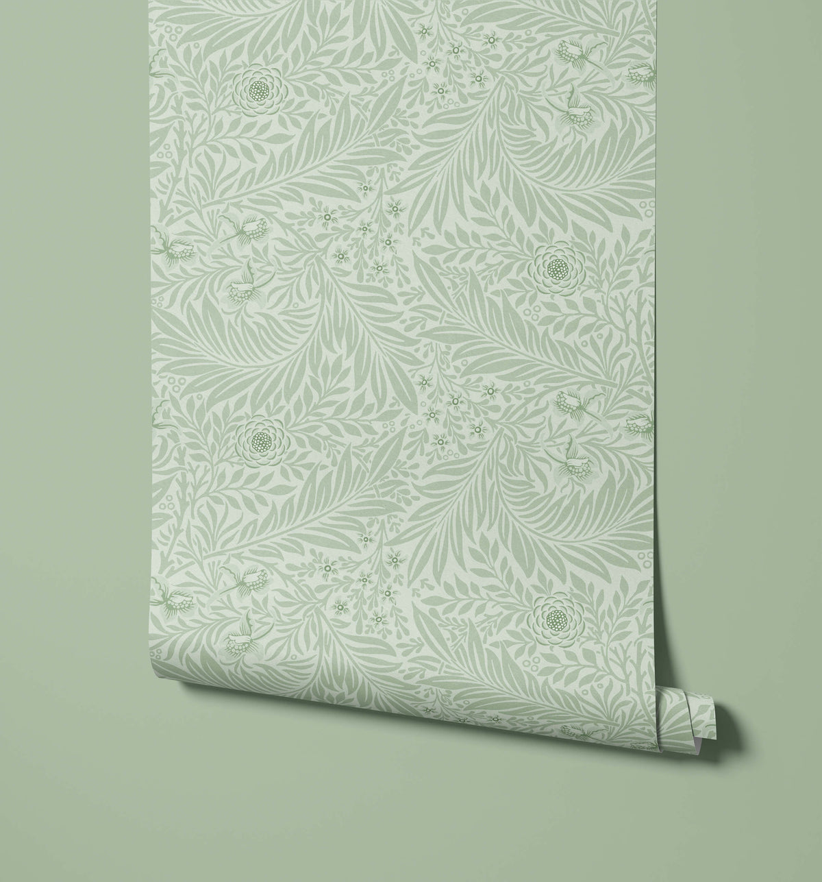 Bobbi Beck Larkspur Arts and Crafts Floral Wallpaper