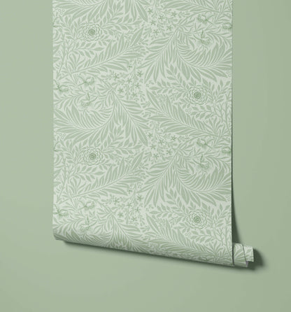 Bobbi Beck Larkspur Arts and Crafts Floral Wallpaper