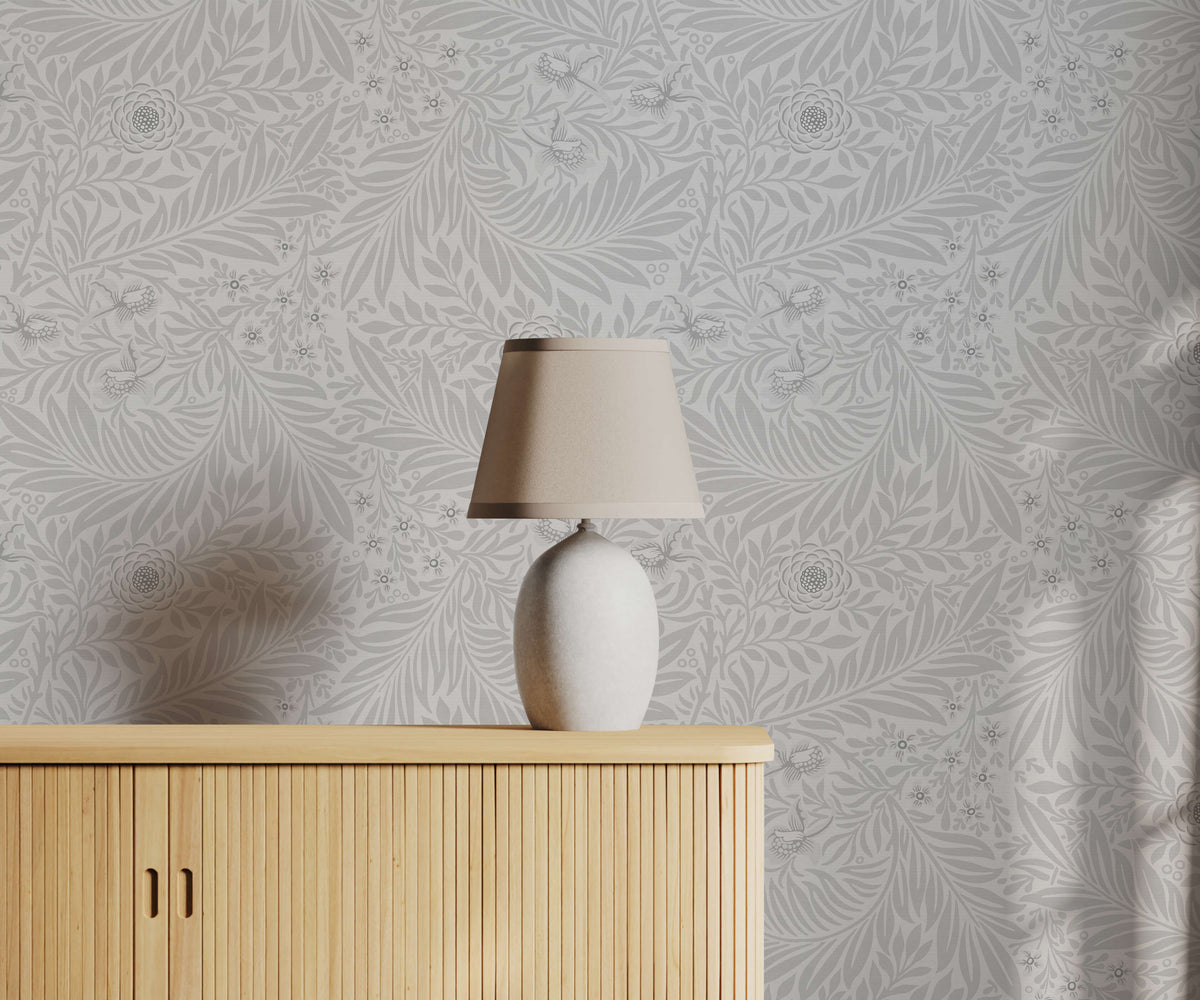 Bobbi Beck Larkspur Arts and Crafts Floral Wallpaper