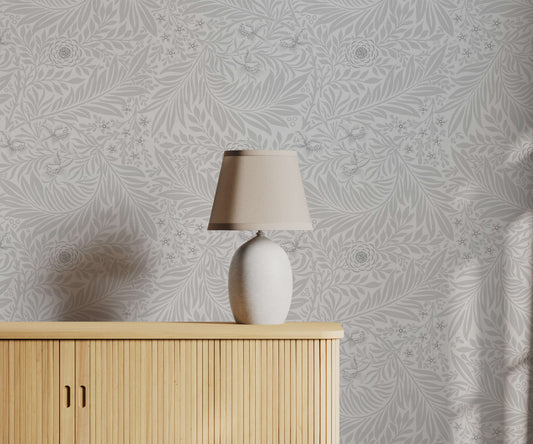 Bobbi Beck Larkspur Arts and Crafts Floral Wallpaper