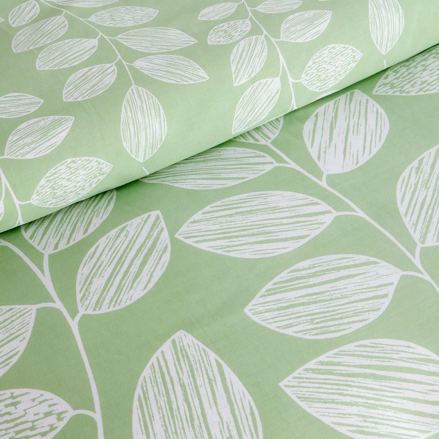 Leaf Print Reversible Cotton Rich Duvet Cover Set with Pillowcases Nature Inspired Bedding in Black and Gray All Sizes OEKO-TEX Certified by OLIVIA ROCCO