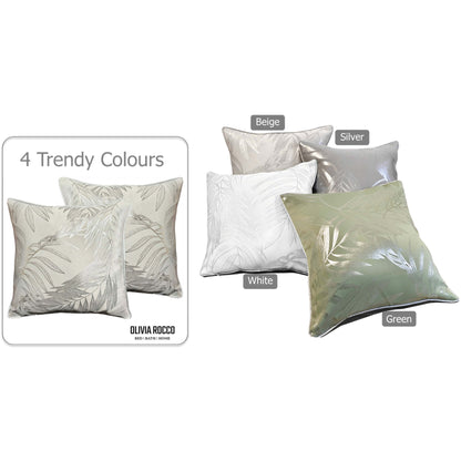 Leaf Sparkle 2 Pack Cushion Covers Leaf Natural Modern Decorative Throw Pillow Cases for Sofa or Bed by OLIVIA ROCCO