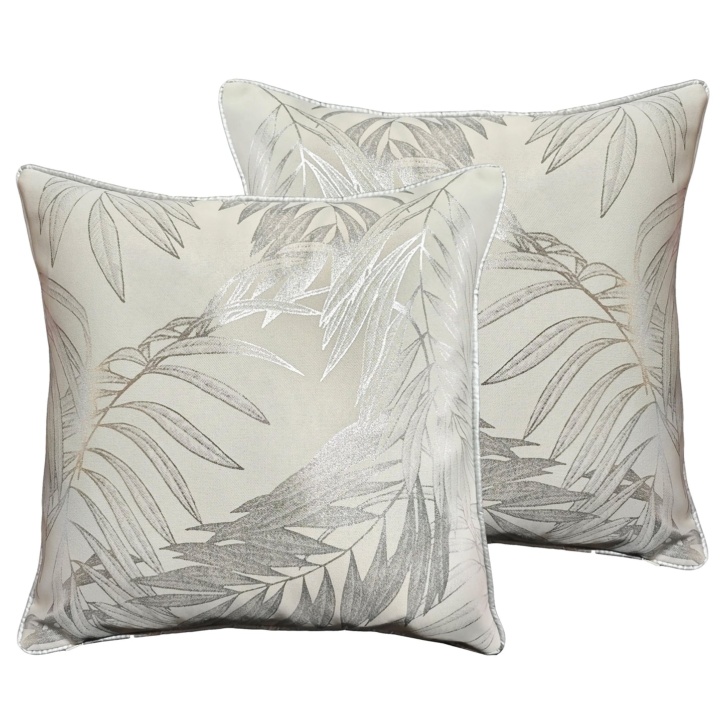 Leaf Sparkle 2 Pack Cushion Covers Leaf Natural Modern Decorative Throw Pillow Cases for Sofa or Bed by OLIVIA ROCCO