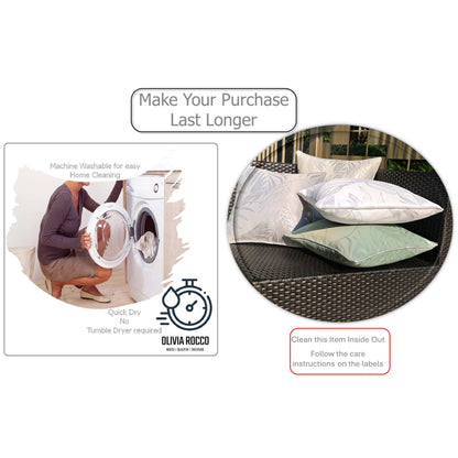 Leaf Sparkle 2 Pack Cushion Covers Leaf Sage Green Modern Decorative Throw Pillow Cases for Sofa or Bed by OLIVIA ROCCO