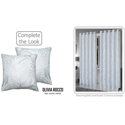 Leaf Sparkle 2 Pack Cushion Covers Leaf White Modern Decorative Throw Pillow Cases for Sofa or Bed by OLIVIA ROCCO