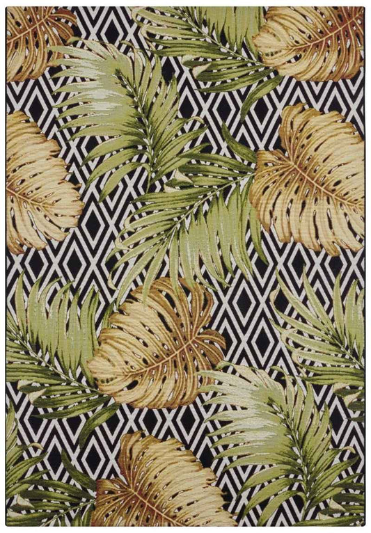Indoor-Outdoor Leaves Rug