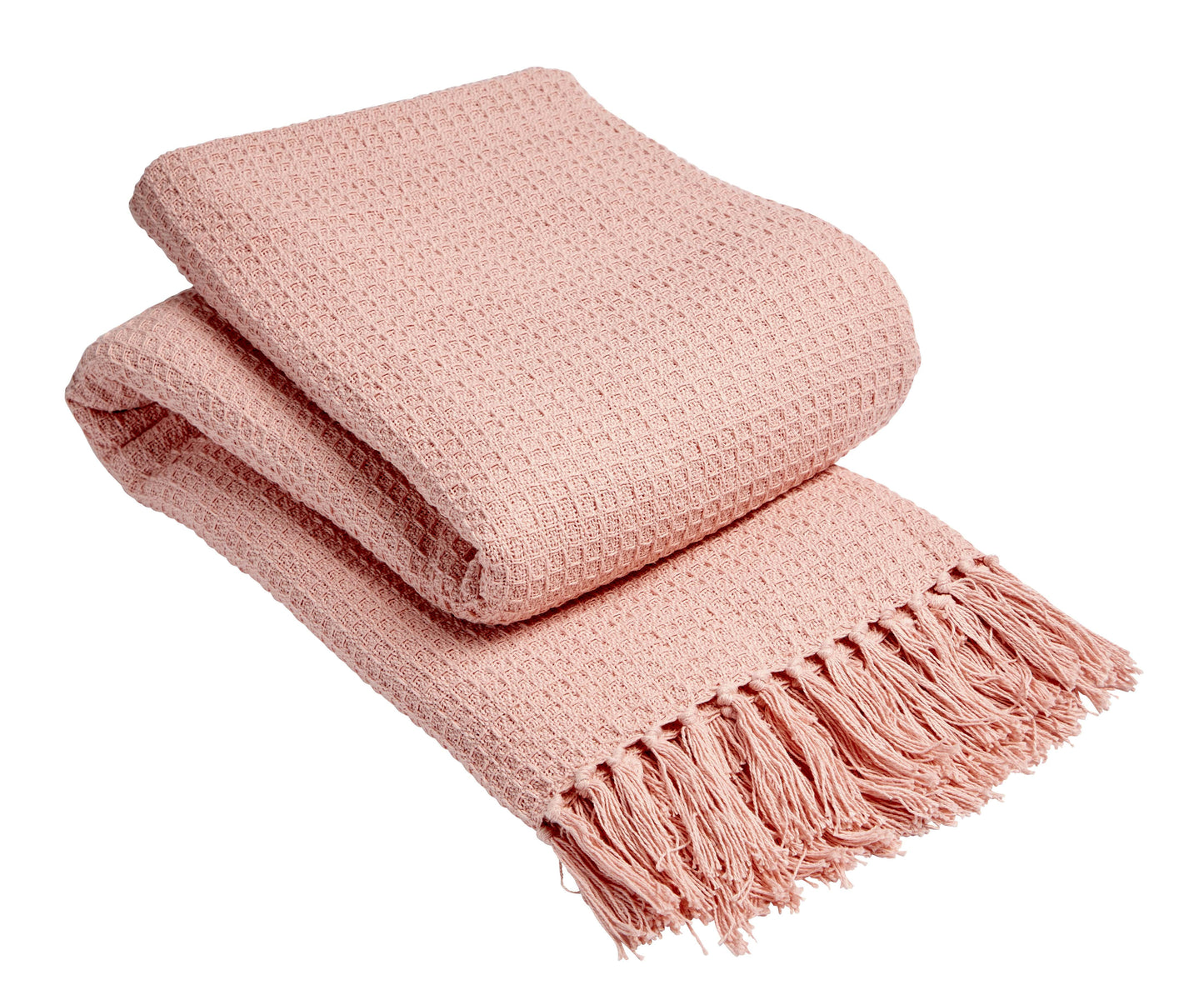 Lisbon Pure Indian Cotton Handwoven Honeycomb Throw Blanket Luxurious Soft Lightweight Easycare Cover for Sofa Bed or Living Room Available in 10 Colours and Sizes by OLIVIA ROCCO