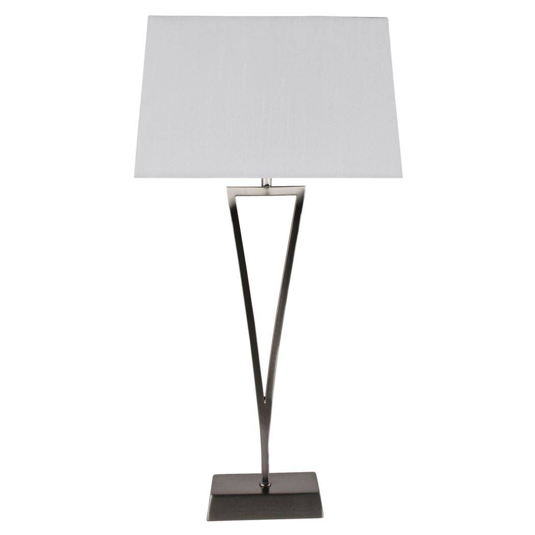 Pagazzi Lizzie Touch Table Lamp Chrome and White 49.5 cm
