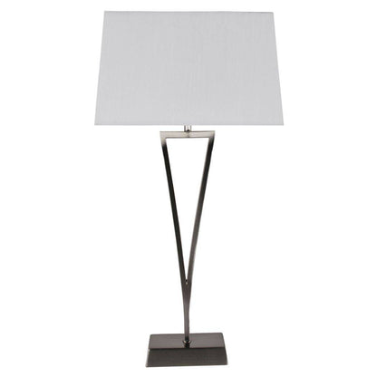 Pagazzi Lizzie Touch Table Lamp Chrome and White 49.5 cm