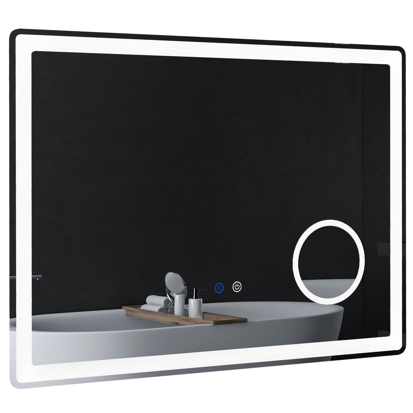 🪞 Kleankin LED Bathroom Mirror with Lights ✨ Illuminated Wall Mount