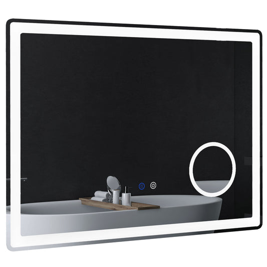 🪞 Kleankin LED Bathroom Mirror with Lights ✨ Illuminated Wall Mount