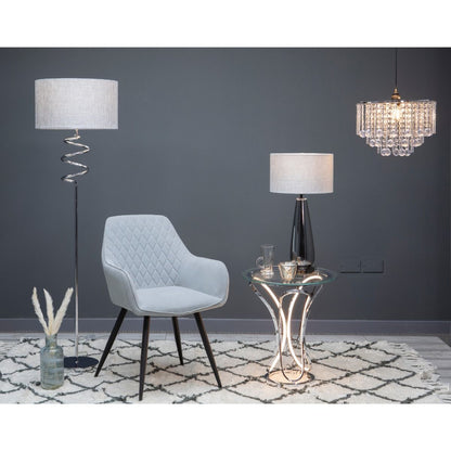 Pagazzi Tulisa Tall Smoked Glass Table Lamp 63 cm