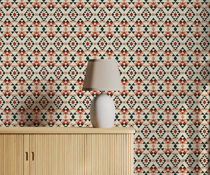 Bobbi Beck Mazina Aztec Geometric Wallpaper