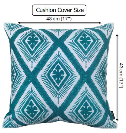 Meze Teal Waterproof Outdoor Cushions for Patio Garden Bench Sofa Living Room or Bedroom High-Quality Hollow-Fibre Filled Polyester by OLIVIA ROCCO
