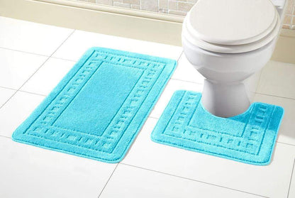 Miami Bath Mat Set Luxurious Ultra-Absorbent Non-Slip Bathroom Rugs with Multiple Color Options Perfect for Home Hotel or Guesthouse by OLIVIA ROCCO