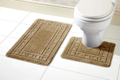 Miami Bath Mat Set Luxurious Ultra-Absorbent Non-Slip Bathroom Rugs with Multiple Color Options Perfect for Home Hotel or Guesthouse by OLIVIA ROCCO