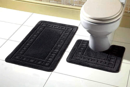 Miami Bath Mat Set Luxurious Ultra-Absorbent Non-Slip Bathroom Rugs with Multiple Color Options Perfect for Home Hotel or Guesthouse by OLIVIA ROCCO