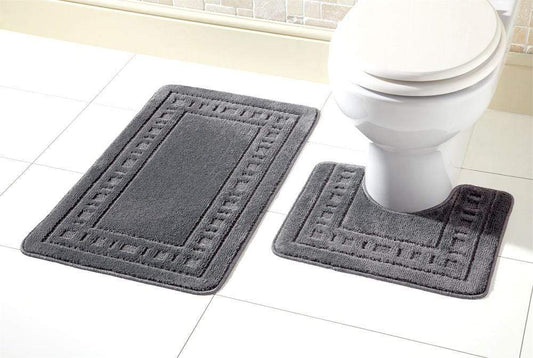 Miami Bath Mat Set Luxurious Ultra-Absorbent Non-Slip Bathroom Rugs with Multiple Color Options Perfect for Home Hotel or Guesthouse by OLIVIA ROCCO