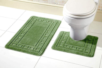 Miami Bath Mat Set Luxurious Ultra-Absorbent Non-Slip Bathroom Rugs with Multiple Color Options Perfect for Home Hotel or Guesthouse by OLIVIA ROCCO