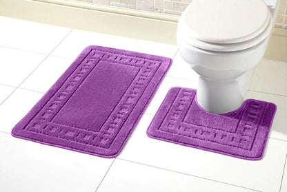 Miami Bath Mat Set Luxurious Ultra-Absorbent Non-Slip Bathroom Rugs with Multiple Color Options Perfect for Home Hotel or Guesthouse by OLIVIA ROCCO