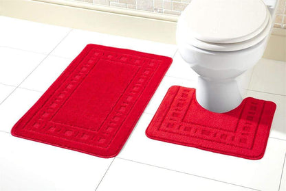 Miami Bath Mat Set Luxurious Ultra-Absorbent Non-Slip Bathroom Rugs with Multiple Color Options Perfect for Home Hotel or Guesthouse by OLIVIA ROCCO