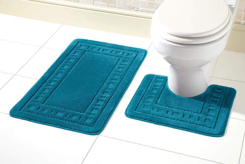 Miami Bath Mat Set Luxurious Ultra-Absorbent Non-Slip Bathroom Rugs with Multiple Color Options Perfect for Home Hotel or Guesthouse by OLIVIA ROCCO