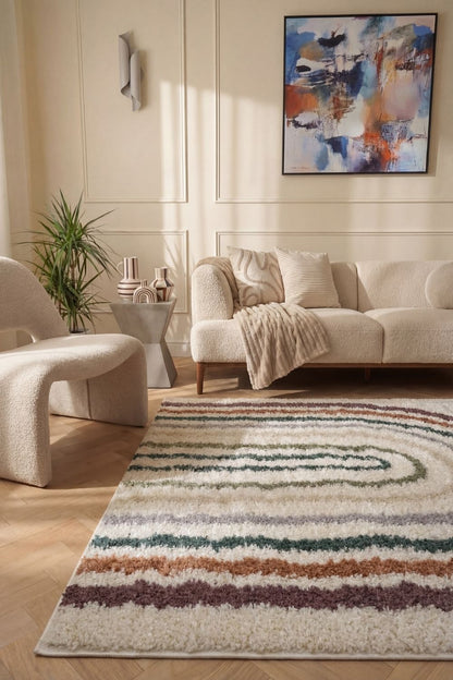 Moodi Shaggy Multicolour Raincat Rug